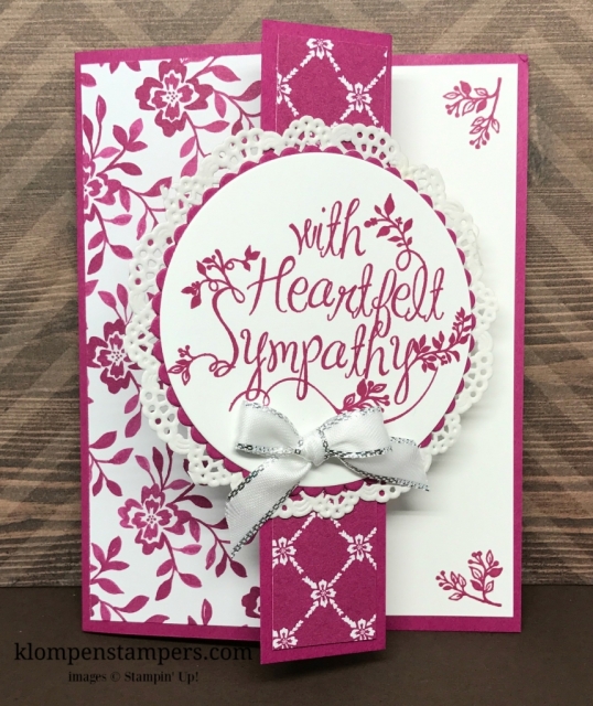 Fun Fold with Video! Check out this fun card using the Heartfelt Sympathy stamp set from Stampin' Up!