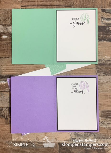 4-Simple-Greeting-Cards-Handmade-Stamped in-Monochromatic-Colors