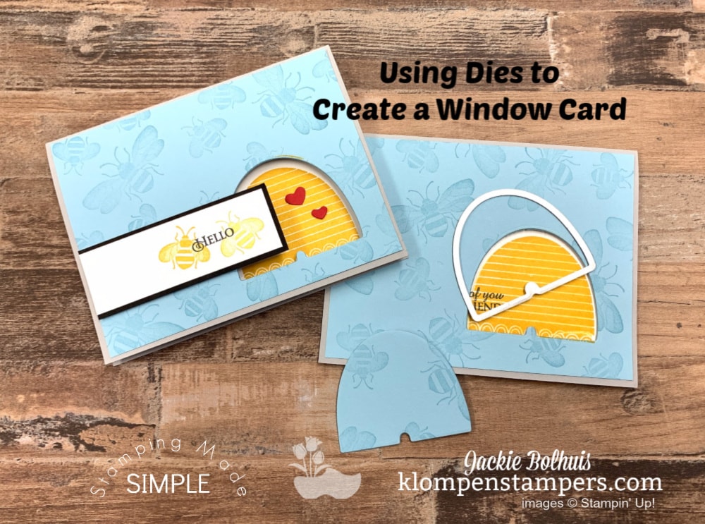How to Make a Window Card Using Dies - Klompen Stampers