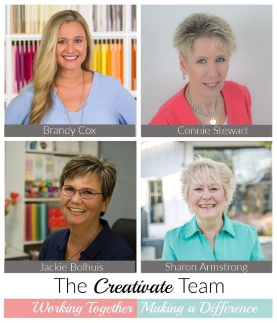 Creativate team members Brandy Cox, Connie Stewart, Jackie Bolhuis, and Sharon Armstrong