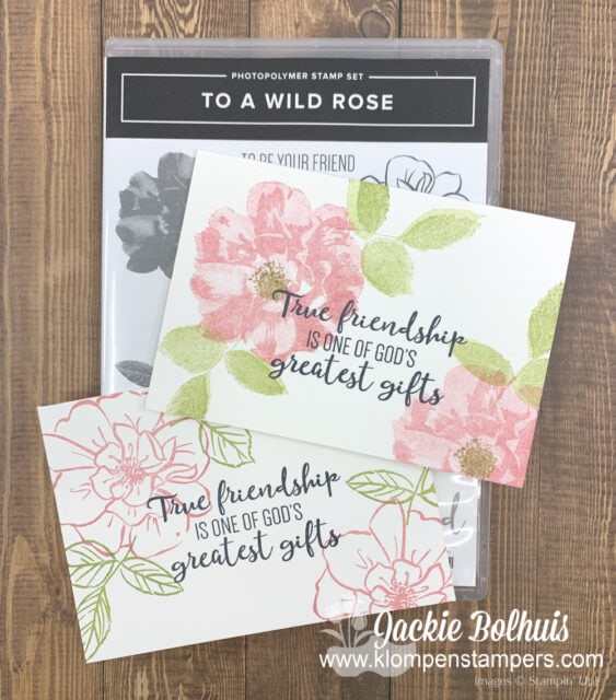 These are simple ideas for cards using the Stampin' Up! To a Wild Rose stamp set.