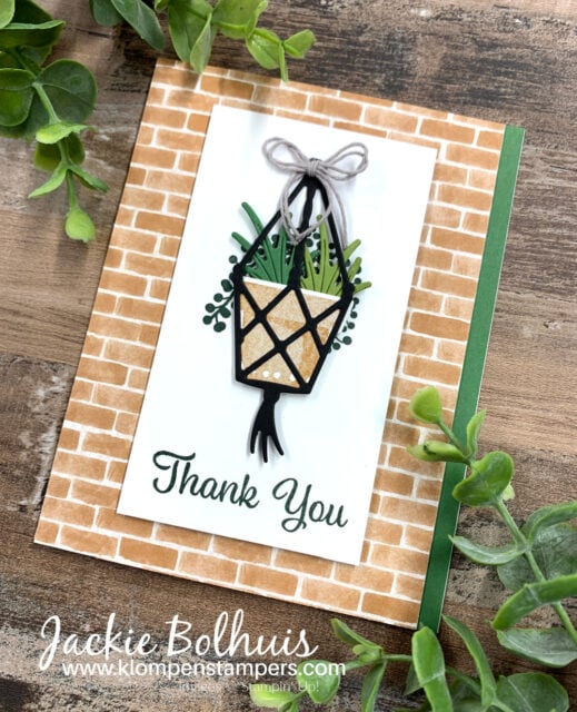 You can make a thank you card with lots of depth and dimension using the die cuts.