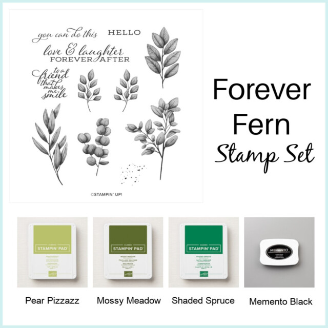 Forever Fern stamp set and recommend ink pads for beginner card makers