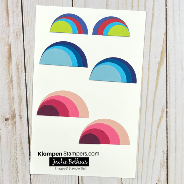how to layer circles on your cards