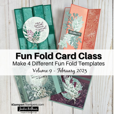 4 fun fold cards made using the forever fern stamp set