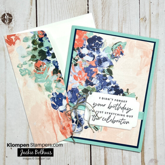 handmade birthday card using designer series Paper card layout