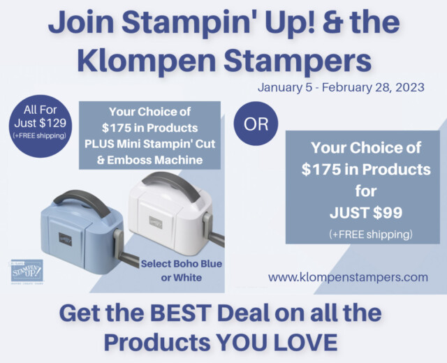 get the best deal on stampin up products when you join stampin up and the klompen stampers.  Save on all your purchases plus many other benefits