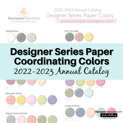 many card making resources including coordinating stampin up colors for designer series paper in the stampin up annual catalog
