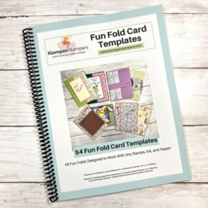 Picture of a fun fold card templates book, which gives instructions for making 54 different fun fold cards.