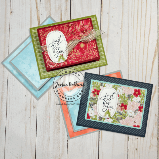 Pair of festive fun fold gift card holders and their basic template designs displayed together, using Traditions of Christmas DSP and Traditional Labels stamps and dies for a coordinated holiday look.
