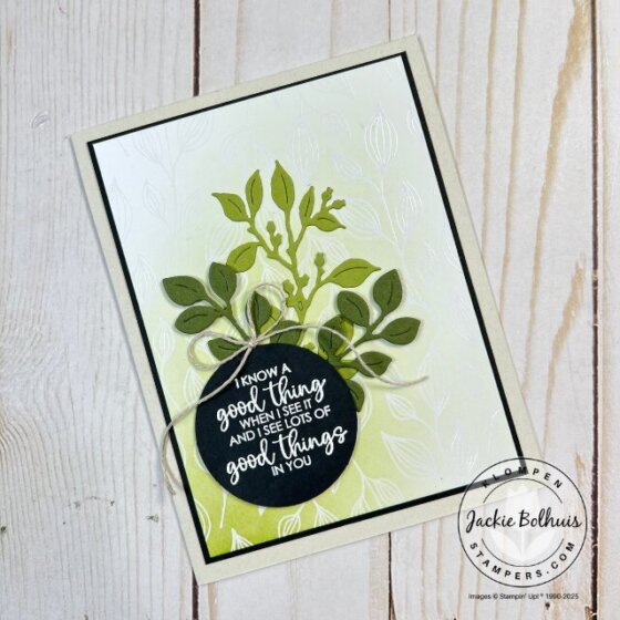 Bright and colorful card created with the emboss resist background technique, showing texture and depth using Irresistible DSP.